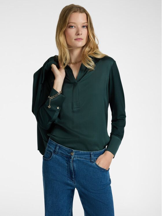 Elena Mirò Elena Mirò Camicia G247Z100487N035 Verde Regular Fit