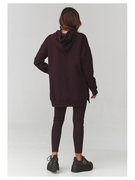 Makadamia Makadamia Dres A12 Bordowy Regular Fit
