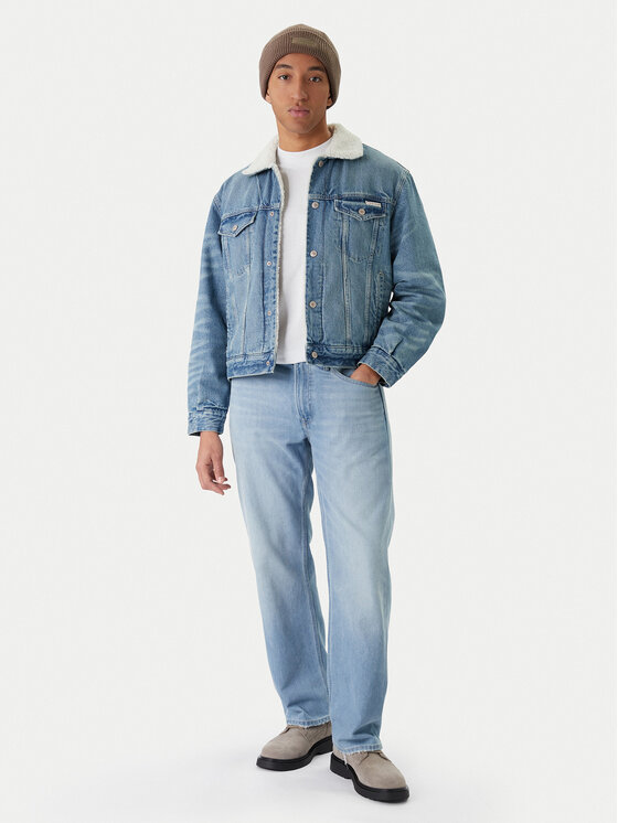 Calvin Klein Jeans Calvin Klein Jeans Farmer kabát 90s Sherpa LV04RD737G Kék Regular Fit