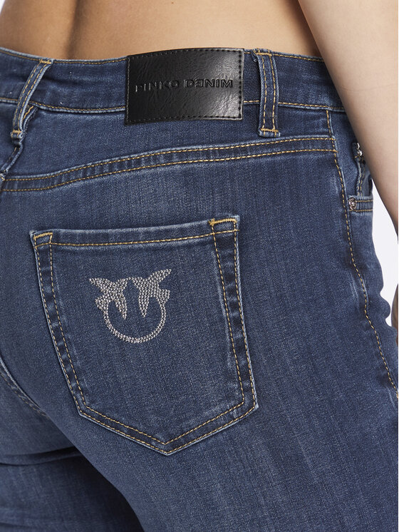 PINKO Pinko Džinsai Flora 100561 A0MR Tamsiai mėlyna Flare Fit