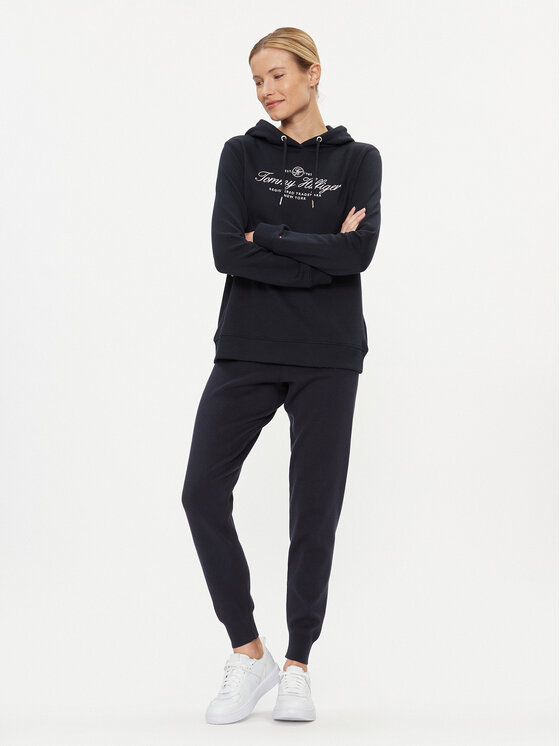 Tommy Hilfiger Tommy Hilfiger Jogginghose Script Graphic WW0WW40347 Dunkelblau Regular Fit