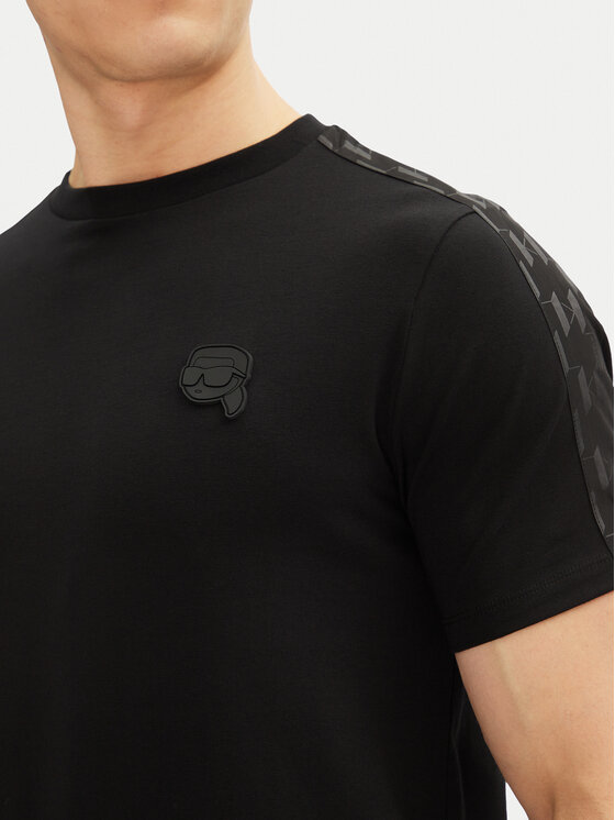 KARL LAGERFELD KARL LAGERFELD Póló 755053 552221 Fekete Regular Fit