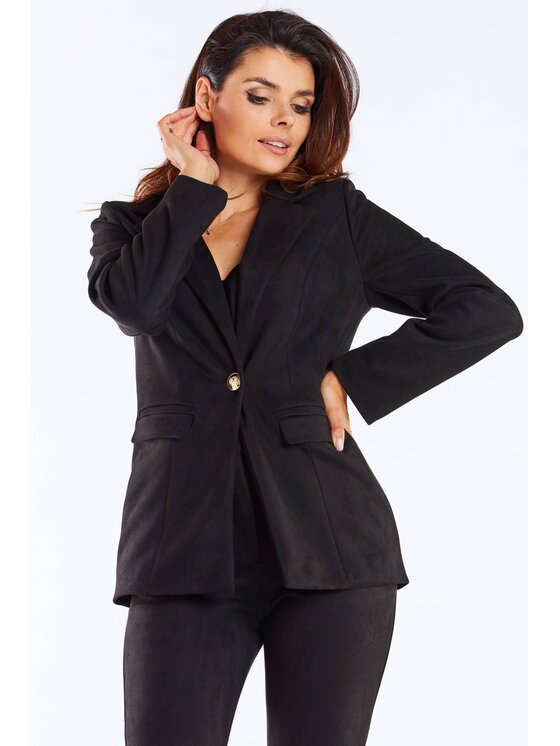 Awama Awama Giacca da abito A460 Nero Basic Fit
