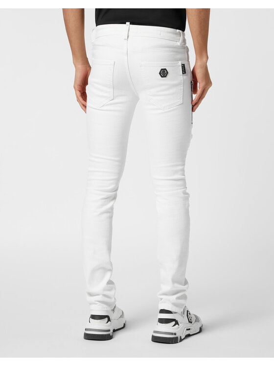 PHILIPP PLEIN PHILIPP PLEIN Jeansy 9233 Biały Skinny Fit