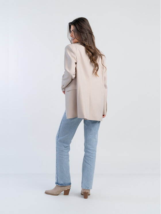 Salme Salme Marynarka Alison Beżowy Oversize