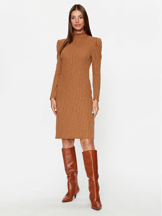 JDY JDY Плетена рокля 15297404 Кафяв Regular Fit
