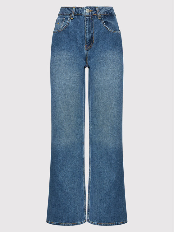 Americanos Americanos Jeans Cartagena Blau Wide Low-Rise
