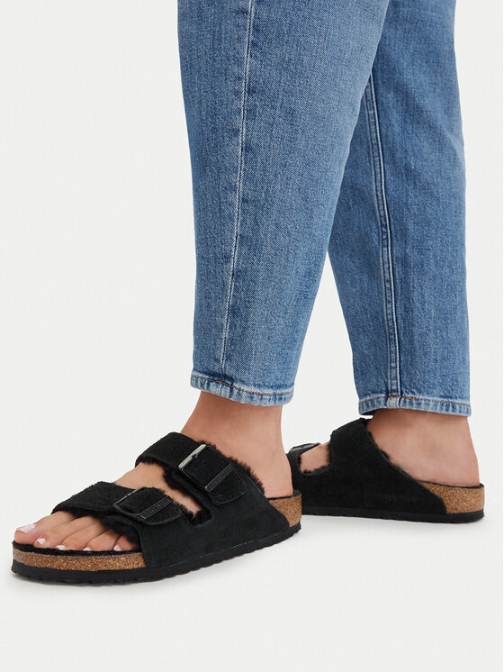Birkenstock Natikače Arizona Shearling 0752663 Crna