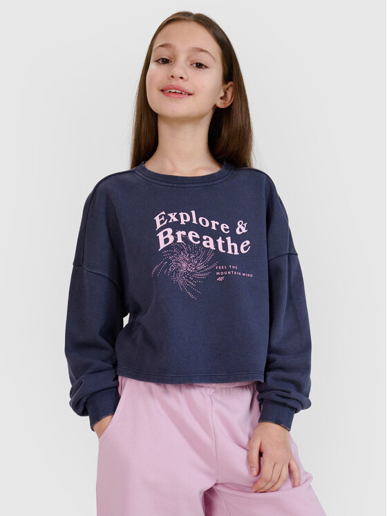 4F 4F Bluza ESCAPE TO NATURE Szary ciemny Regular Fit