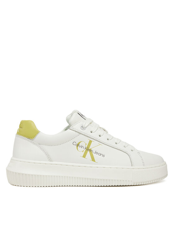 Calvin Klein Jeans Calvin Klein Jeans Sneakersy Chunky Cupsole Laceup Mon Lth YW0YW00823 Biały