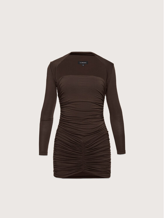 La Mania La Mania Abito da cocktail ZELLA Marrone Classic Fit