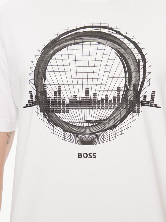 BOSS Boss Majica 50506372 Bela Regular Fit