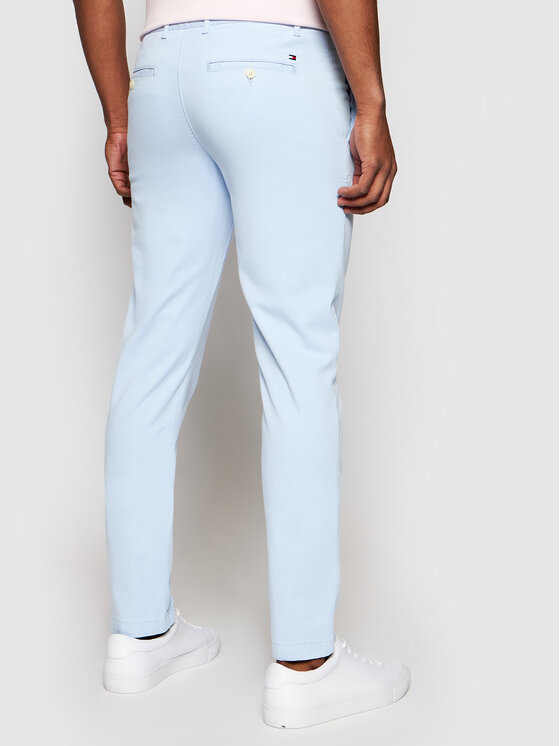 Tommy Hilfiger Tommy Hilfiger Chino kalhoty Bleecker Satin MW0MW13287 Modrá Slim Fit