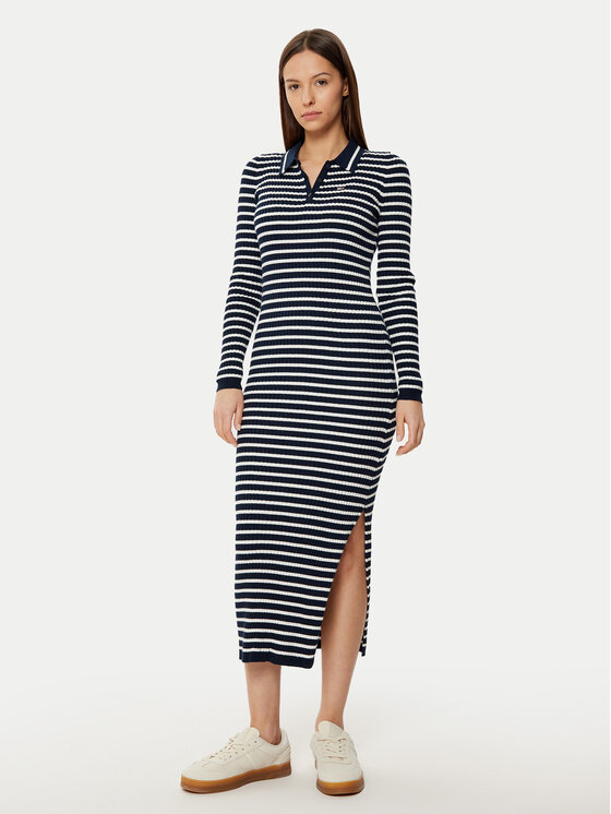 Tommy Jeans Tommy Jeans Rochie tricotată DW0DW19476 Bleumarin Slim Fit