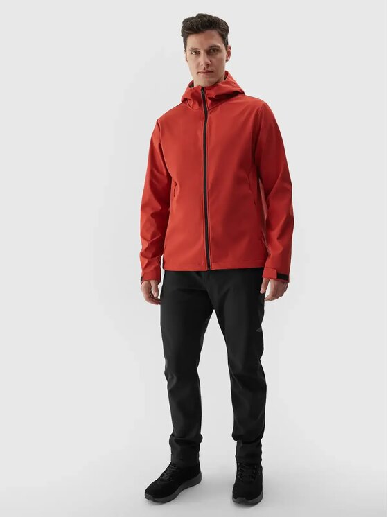 4F 4F Kurtka softshell 4FWAW24TSOFM283-61S Czerwony Regular Fit