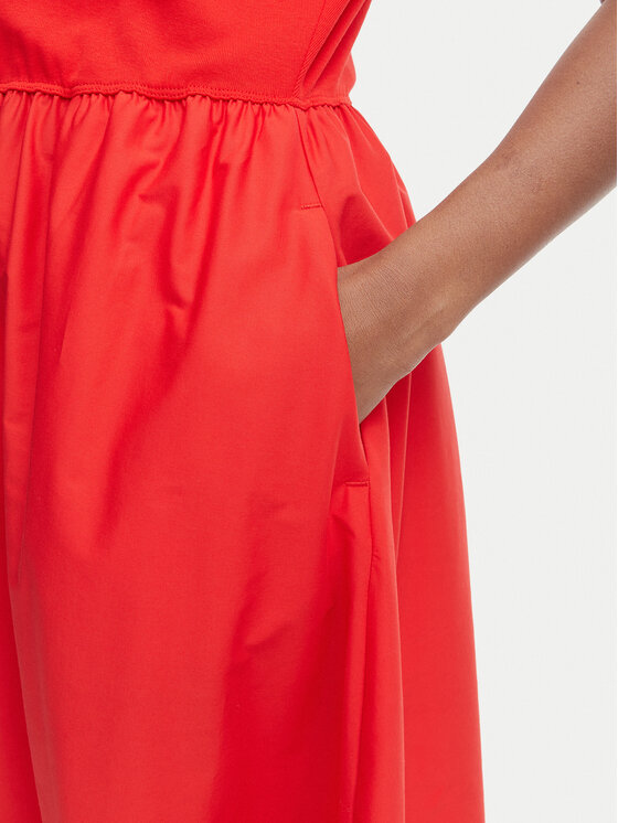 Tommy Hilfiger Tommy Hilfiger Kleid für den Alltag WW0WW51148 Rot Regular Fit