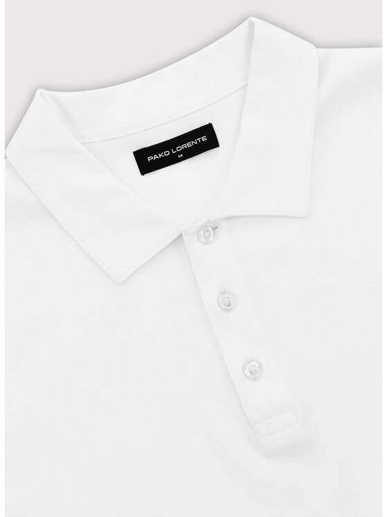 Pako Lorente Pako Lorente Polo P26SF-TX-015 Biały Classic Fit