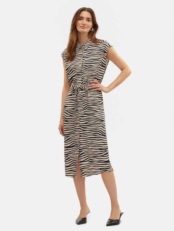 Vero Moda Vero Moda Сукня-сорочка Mymilo 10282532 Бежевий Regular Fit