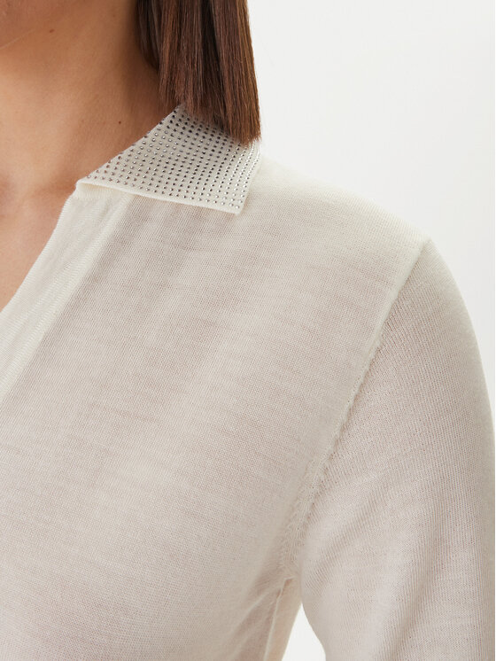 Guess Guess Džemperis W6GR03 Z0583 Écru Regular Fit