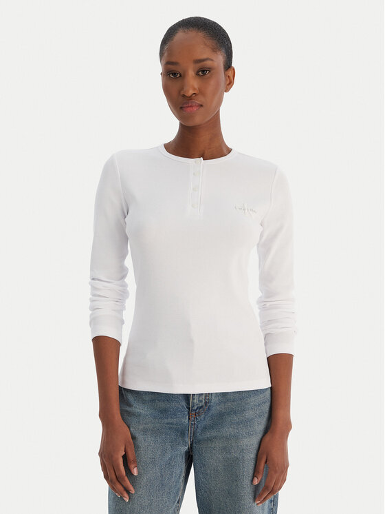 Calvin Klein Jeans Calvin Klein Jeans Bluse LV047E201G Weiß Regular Fit