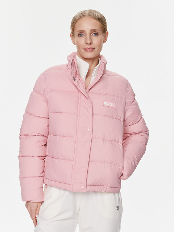 Guess Geacă Logo V4RL00 WFYE2 Bej Regular Fit
