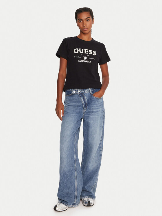 Guess Guess T-Shirt V5BI02 KCBF1 Schwarz Regular Fit