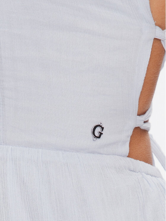Guess Guess Sukienka letnia Safa W3GK0M WEID0 Błękitny Regular Fit
