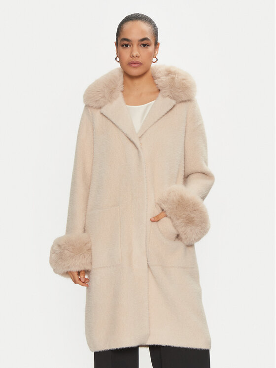 Joseph Ribkoff Cappotto invernale 243923 Beige Loose Fit, taglia : XL