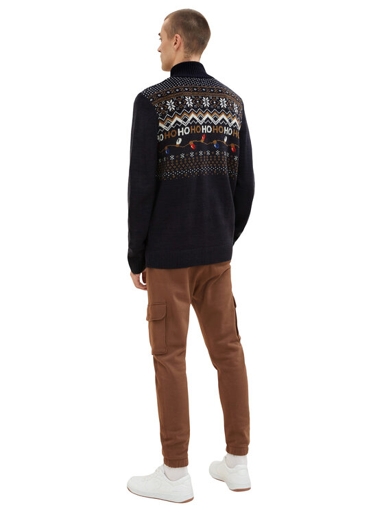 Tom Tailor Tom Tailor Krekls ar augstu apkakli 1032308 Tumši zils Regular Fit