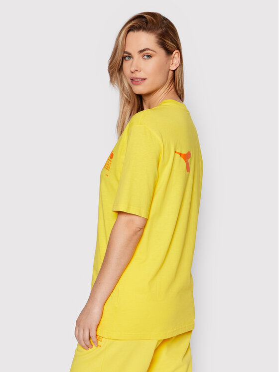 Diadora Diadora T-Shirt Unisex Manifesto 502.178208 Żółty Loose Fit