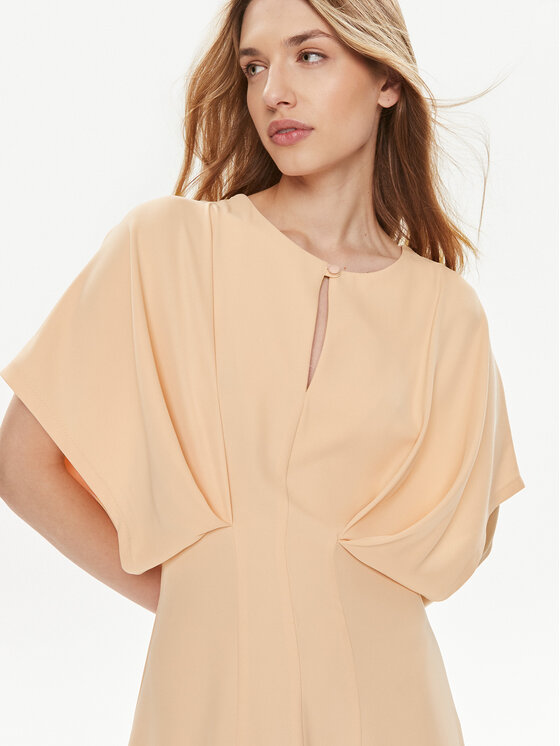 Kontatto Kontatto Rochie cocktail ADF203 Portocaliu Regular Fit
