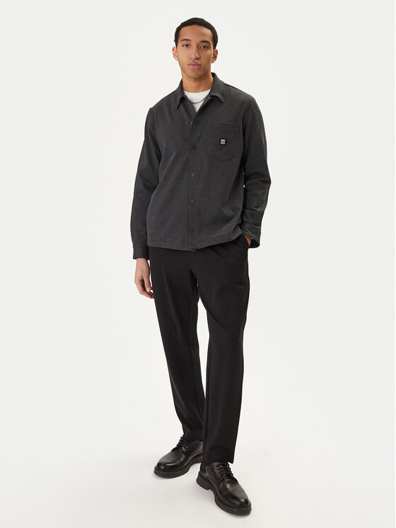 HUGO HUGO Риза Enaso 50556440 Сив Oversize