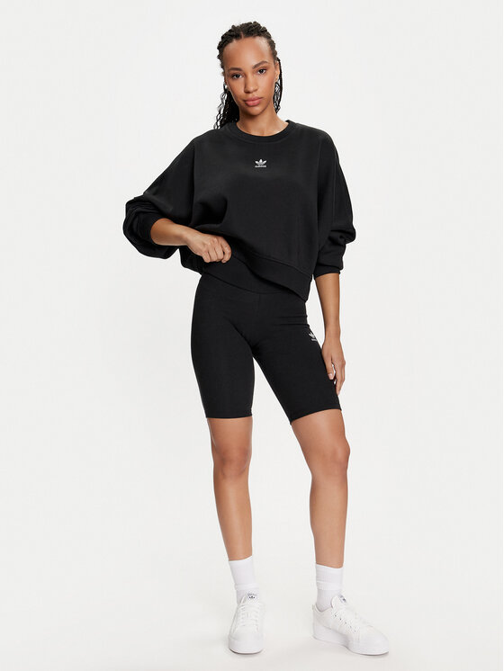 adidas adidas Mikina Essentials IW0953 Černá Loose Fit
