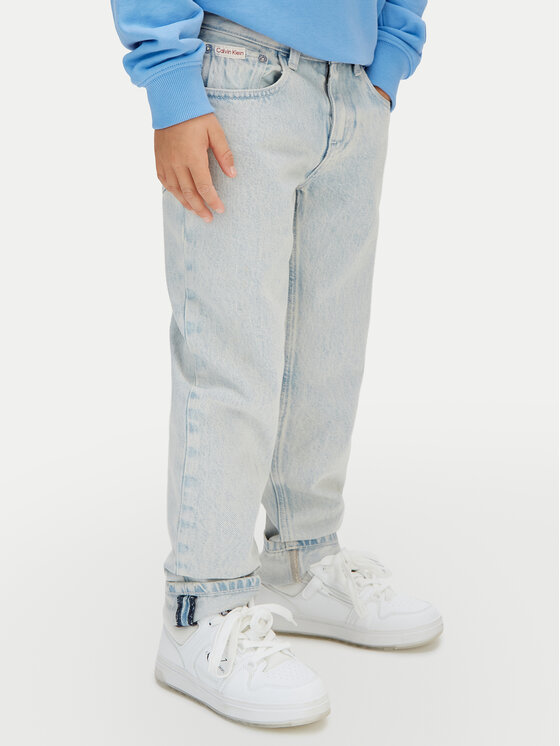 Calvin Klein Jeans Blugi LVCKSJC44B Albastru celest Straight Fit