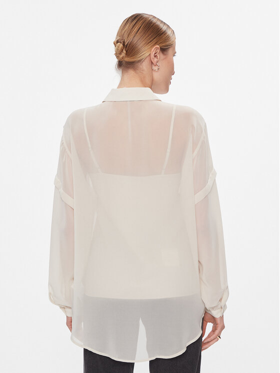 DKNY DKNY Koszula P3KMGV44 Beżowy Relaxed Fit