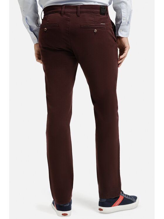 Cross Jeans Cross Jeans Chinosy F 194-960 Bordowy Tapered Leg