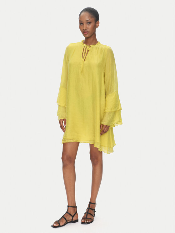 ViCOLO ViCOLO Letné šaty TD0753 Žltá Regular Fit