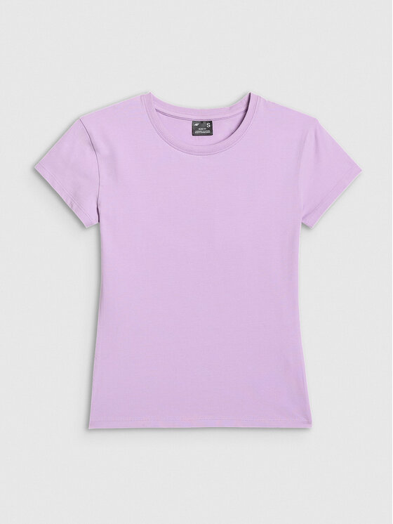 4F 4F T-Shirt SMART OFFICE Fioletowy jasny Slim Fit