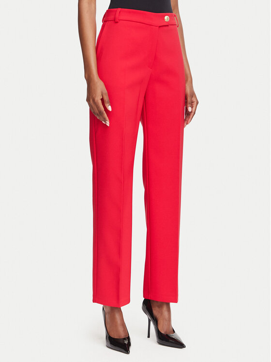 Rinascimento Rinascimento Pantaloni din material CFC0131088003 Roșu Regular Fit