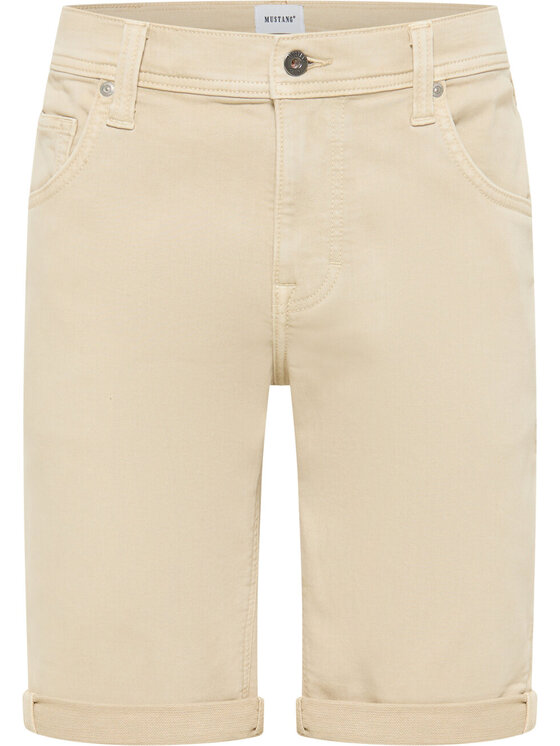 Mustang Mustang Pantaloncini di tessuto CHICAGO SHORTS Z Beige Regular Fit
