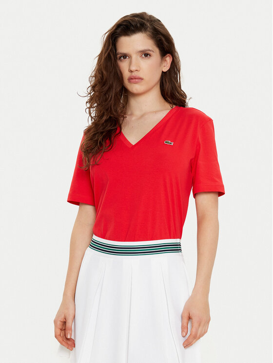 Lacoste T-krekls TF7300 Sarkans Regular Fit