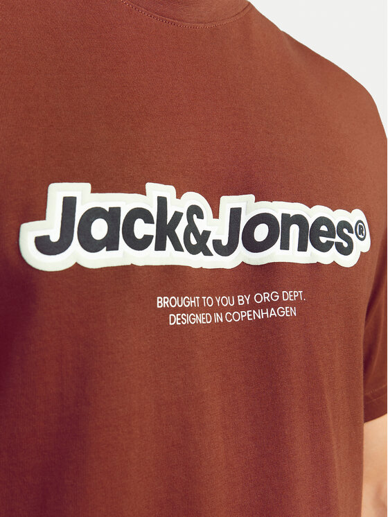Jack&Jones Jack&Jones T-shirt Vesterbro 12265740 Smeđa Relaxed Fit