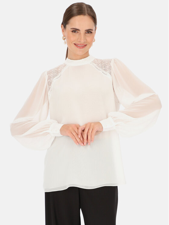 L’AF L’AF Bluzka Natali Biały Slim Fit