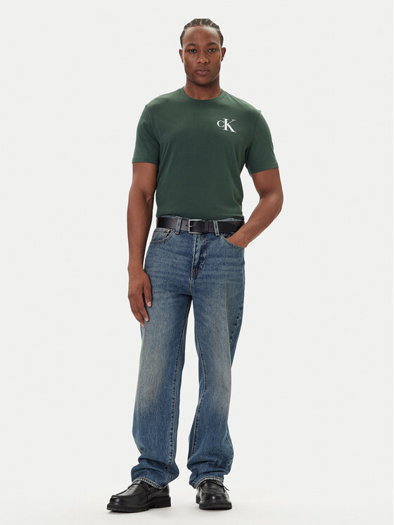 Calvin Klein Jeans Calvin Klein Jeans T-Shirt 30s Chest Logo LV04RD865G Grün Regular Fit
