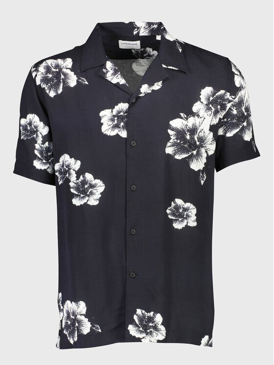 Lindbergh Lindbergh Cămașă 30-203425 Negru Relaxed Fit