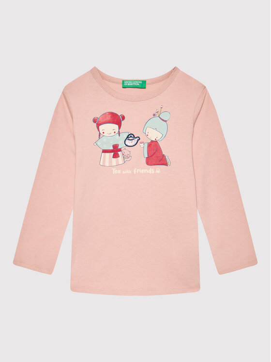 United Colors Of Benetton Bluză 3096G104O Roz Regular Fit