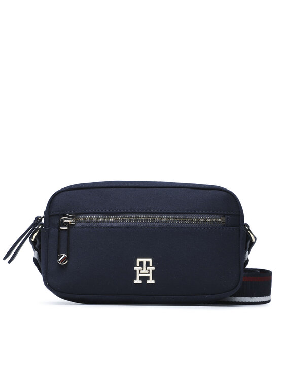 Geantă Tommy Hilfiger Iconic Tommy Camera Bag Twill AW0AW15135 Bleumarin