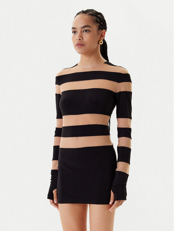 NORMA KAMALI NORMA KAMALI Hétköznapi ruha KK3243PMB48239 Fekete Slim Fit