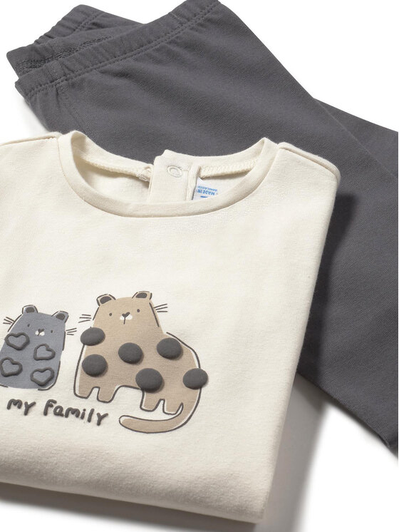 Mayoral Mayoral Set Sweatshirt, Bluse und Leggings 2743 Beige Regular Fit