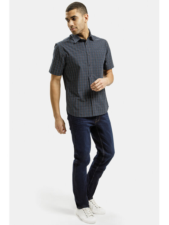 Cross Jeans Cross Jeans Koszula 35610-001 Granatowy Regular Fit